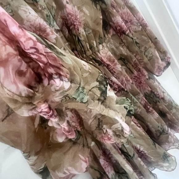 Aakaa Floral Print Women's Dress - Green and Pink - Picture 11 of 13